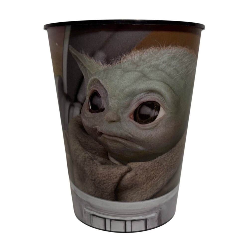 Star Wars Mandalorian Beverage Cup Baby Yoda Grogu Plastic 4.5" Tall